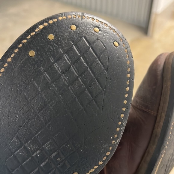 Jump boots 50s Leather Lace up Cap Toe Army Combat Vintage size 7.5 - Picture 5 of 11